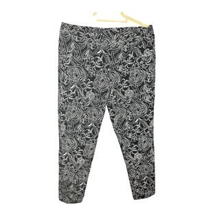 Joseph Ribkoff Black/White Floral Pants Women's Size 16